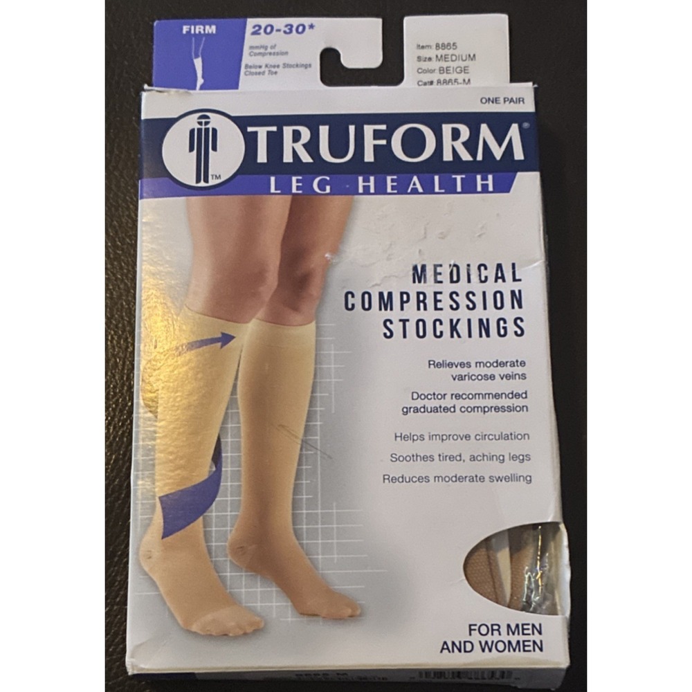 Truform Medical Compression Stockings Firm Support Beige Model 8805